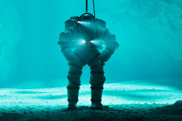 Vintage Diving Suit Adventure in the Depths of the Enigmatic Sea
