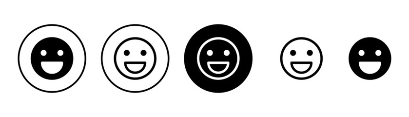 Smile icon vector isolated on white background. Smile vector icon. Emoticon Icon vector. Emoji