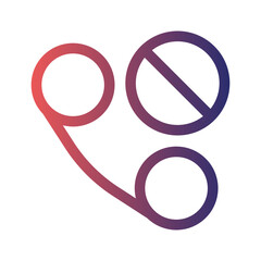 Obraz premium forbidden gradient icon