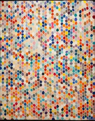 a colorful hand knotted cotton rug pattern