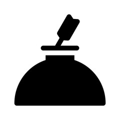 feather pen glyph icon