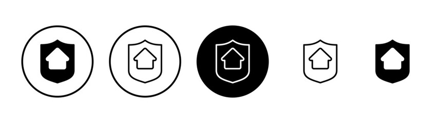 Home insurance icon vector isolated on white background. home protection icon