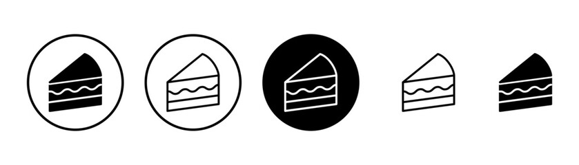 Cake icon vector isolated on white background. Cake vector. Birthday cake icon