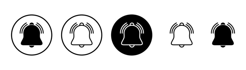 Bell Icon vector isolated on white background. Notification symbol. Bell vector icon