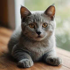 Fototapeta premium Cute cat pets, animal kittens