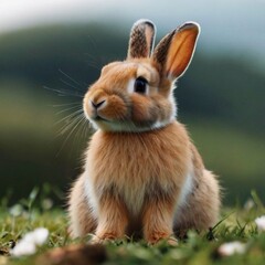 Fototapeta premium Cute pet rabbit, animal pet.