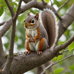 Cute animal squirrel that lives in the tree