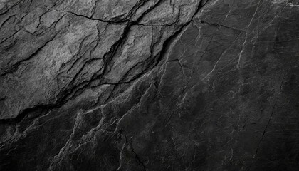 Rock texture with cracks,black stone background with copy space for design. 