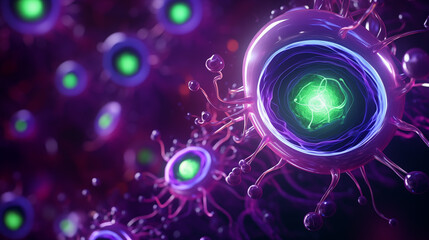 Cosmic Voyage: Abstract Cellular Formation in a Mystical Universe