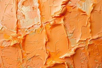 Abstract creamy orange textured background with dynamic strokes and swirls
