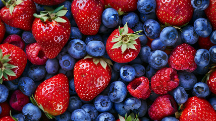 Blueberries, Strawberries, and Raspberries