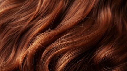 Fototapeta premium A close up of richly textured brown and red hair with enhanced color.