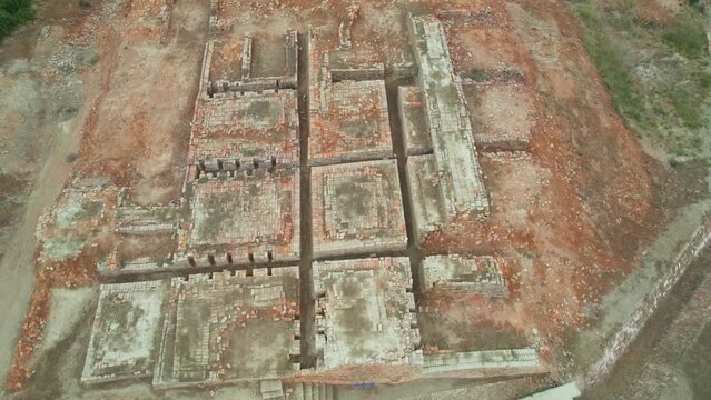 Granary of Mohenjo Daro, Bird Eye Aerial View