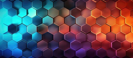 Elegant shining hexagonal pattern with gradient for business design