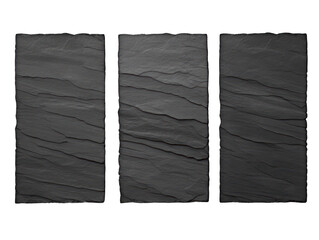 Set of slate blank paper isolated on transparent background, transparency image, removed background