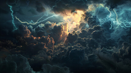 lightning dark cloud effect - Powered by Adobe