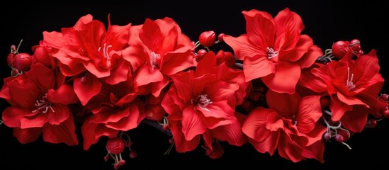 Artificial red flowers