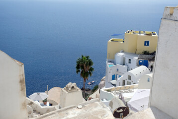 View of the Sea from the town of Oia on the island of Santorini