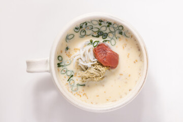 梅とろろ豆乳ごまスープ