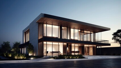 Fototapeta na wymiar Modern Exterior Building Design Ideas