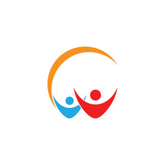 Community, network and social logo people design