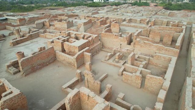 Mohenjo Daro's Labyrinth: Aerial View of Ancient Ingenuity