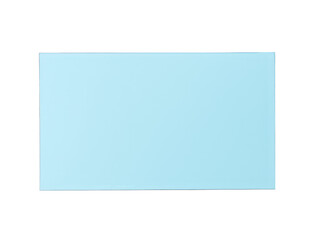 azure blank paper isolated on transparent background, transparency image, removed background