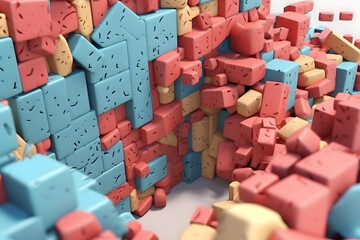 3d rendering fused construction elements