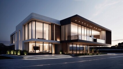 Fototapeta na wymiar Modern Exterior Building Design Ideas