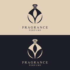 Vector Perfume Bottle Creative Logo Template. Perfect for your Perfume Shop Business or Brand.