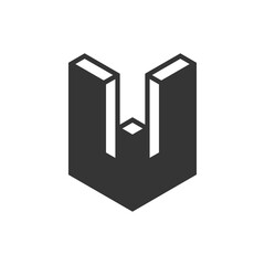 Monogram W design vector logo. Monogram initial letter mark W logo design. Monogram design vector logo. Monogram initial letter mark W logo design. Simple W monogram. Monogram W design logo