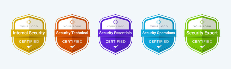 Security Certification Badge. Best Professional IT Security Certified. Vector Illustration Guarantee Label. © Ahmad
