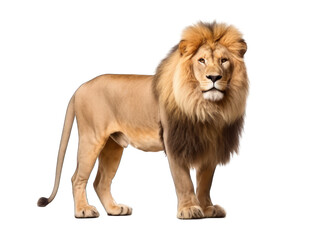 lion isolated on transparent background, transparency image, removed background