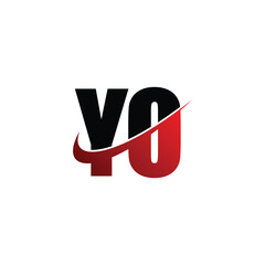 Letter YO simple logo design vector