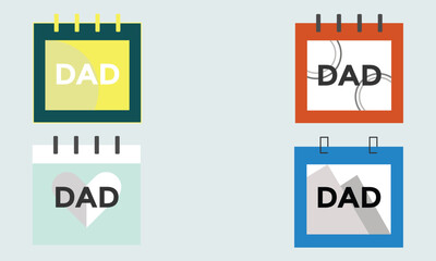 Happy Fathers Day Symbol,  Fathers Day date icon.