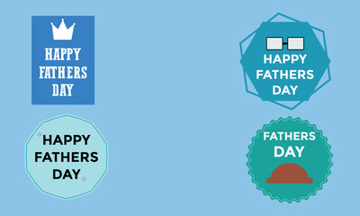 Happy Father's Day Design Collection, set of label design, vector illustration.