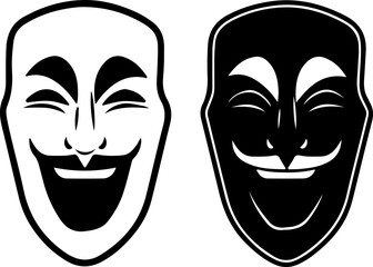 2 laughing masks
