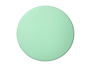mint round blank circle isolated on transparent background, transparency image, removed background