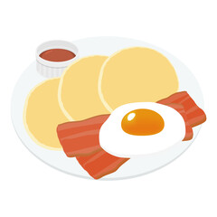 パンケーキのイラスト