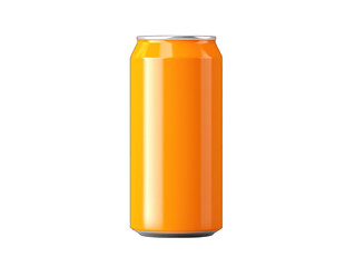 orange soda can isolated on transparent background, transparency image, removed background