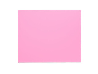 pink blank paper isolated on transparent background, transparency image, removed background