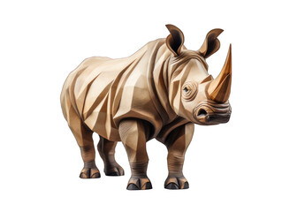 rhino isolated on transparent background, transparency image, removed background - obrazy, fototapety, plakaty