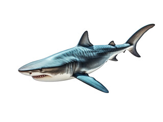 shark isolated on transparent background, transparency image, removed background