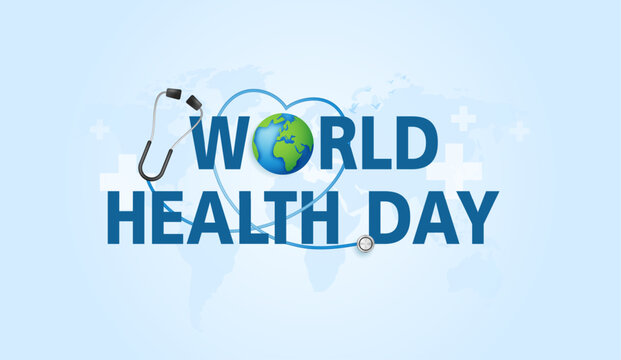 World Health Day is a global health awareness day celebrated every year on 7th April. health care medical science with icon digital technology world concept modern business. vector design