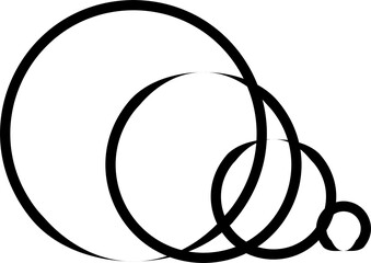Circle overlapping elements. Geometric design