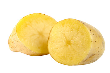raw potatoes isolated