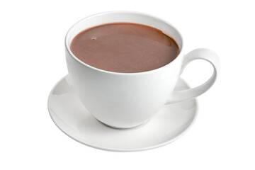 hot chocolate with coffee cup  isolated
