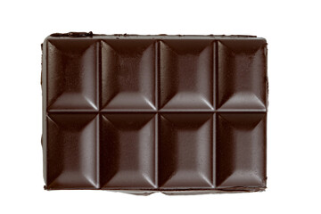 Dark chocolate bar isolated