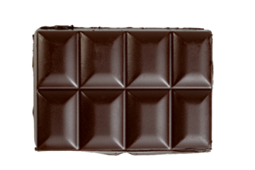 Dark chocolate bar isolated