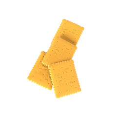 A stack of yellow biscuits